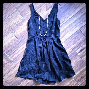SOLD-Black satin dress